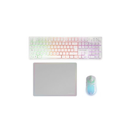 Teclado + raton mars gaming mcpwxwes rgb blanco
