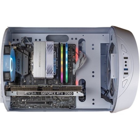 Caja Gaming Minitorre Mars Gaming MC-CYLON/ Blanca