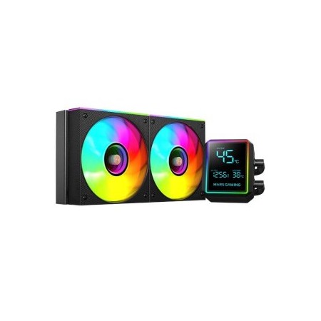Kit refrigeracion liquida mars gaming mllcdpro240 aio argb 2x 120mm negra