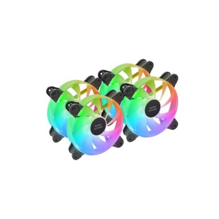Ventilador caja mars gaming mf4a argb 4x 120mm negro