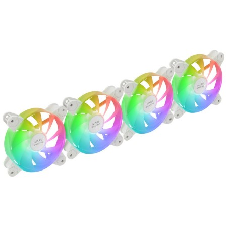 Ventilador caja mars gaming mf4a argb 4x 120mm blanco