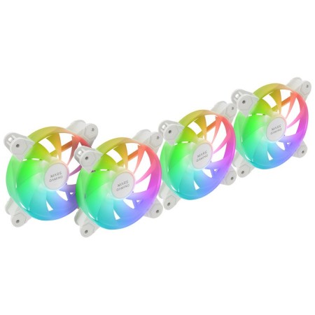 Ventilador caja mars gaming mf4a argb 4x 120mm blanco