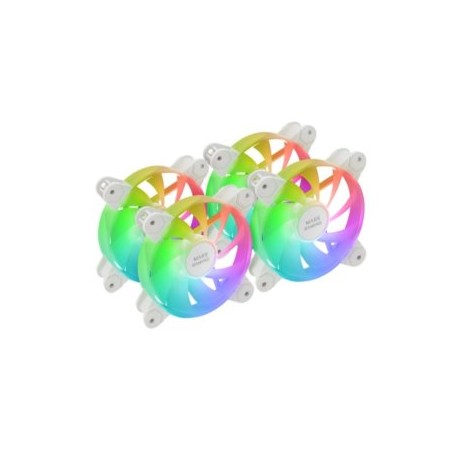 Ventilador caja mars gaming mf4a argb 4x 120mm blanco