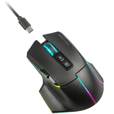 Ratón Inalámbrico Mars Gaming MMW-VECTOR/ Batería Recargable/ Hasta 12000 DPI