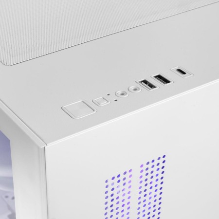 Caja ordenador mars gaming mc - view3w matx argb cristal templado blanca