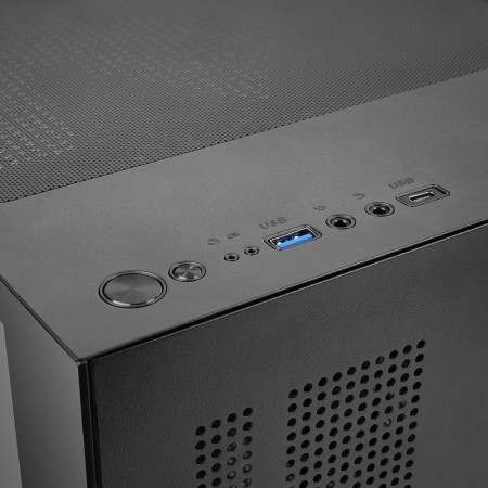 Caja ordenador mars gaming mc - cube matx argb cristal templado negra