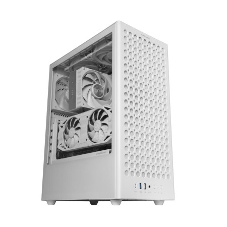 Caja ordenador mars gaming mc - t800 atx cristal templado blanca