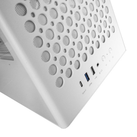 Caja ordenador mars gaming mc - t800 atx cristal templado blanca