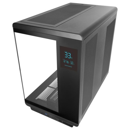 Caja ordenador mars gaming mc - revpro atx argb lcd 4.3 pulgadas cristal templado negra