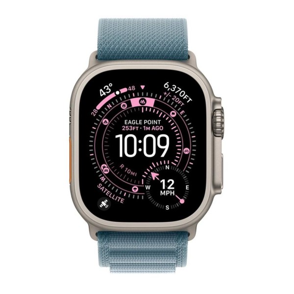 Smartwatch apple watch ultra 3 gps  cellular 49mm natural titanium case blue alpine loop -  s