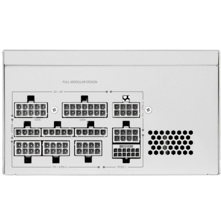 Fuente de Alimentación Mars Gaming MPT850/ 850W/ Ventilador 14cm/ ATX 3.1/ PCIe 5.1/ 80 Plus Platinum/ Blanca