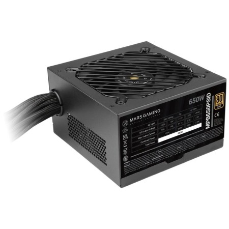 Fuente de Alimentación Mars Gaming MPB650PSID/ 650W/ Ventilador 12cm/ 80 Plus Gold