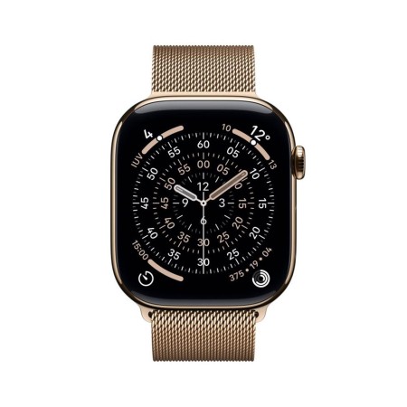 Smartwatch apple watch s11 gps  cellular 46mm gold titanium case  gold milanese m - l
