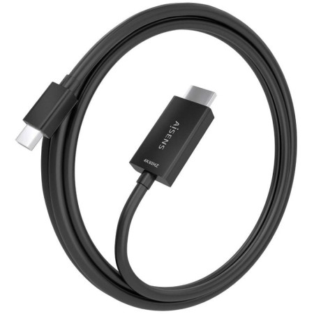 Cable Conversor Aisens A125-0888/ Mini DisplayPort Macho - HDMI 4K Macho/ 2m/ Negro