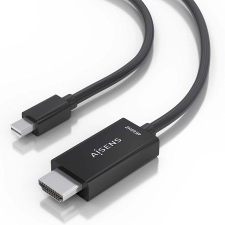 Cable Conversor Aisens A125-0888/ Mini DisplayPort Macho - HDMI 4K Macho/ 2m/ Negro