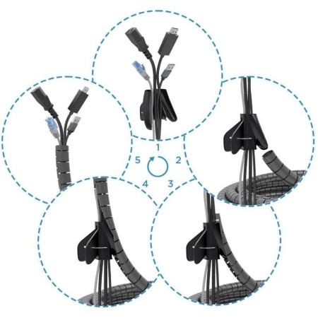 Organizador de Cables en Espiral Aisens A151-0900/ 10m