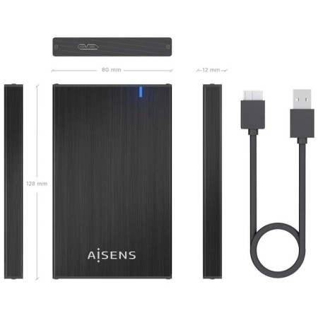 Caja Externa para Disco Duro de 2.5″ Aisens ASE-2527B/ USB 3.1