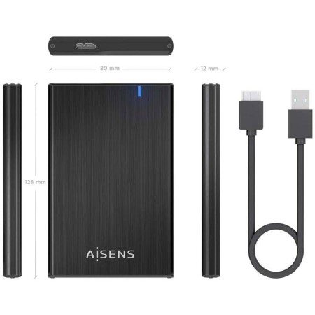 Caja Externa para Disco Duro de 2.5″ Aisens ASE-2528B/ USB 3.1