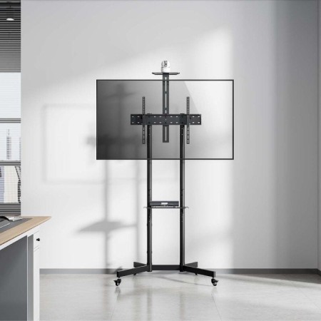 Soporte de Suelo Inclinable con Ruedas/ Soporte de Cámara Aisens FT70TE-335 para TV 37″-70″/ hasta 45kg