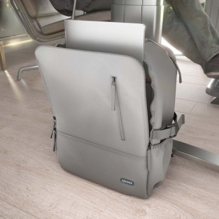 Mochila Aisens ASBG-BP087-GR para Portátiles hasta 15.6″/ Impermeable/ Gris