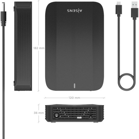Caja Externa para Disco Duro de 3.5″ Aisens ASE-3535B/ USB 3.1
