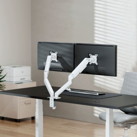 Soporte de Mesa con Contrapeso para 2 Monitores Aisens DT32TSR-439/ Giratorio/ Inclinable/ hasta 9kg