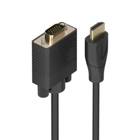 Cable Conversor Aisens A122-1011 SVGA Macho/ HDMI Macho/ 1.5m/ Negro