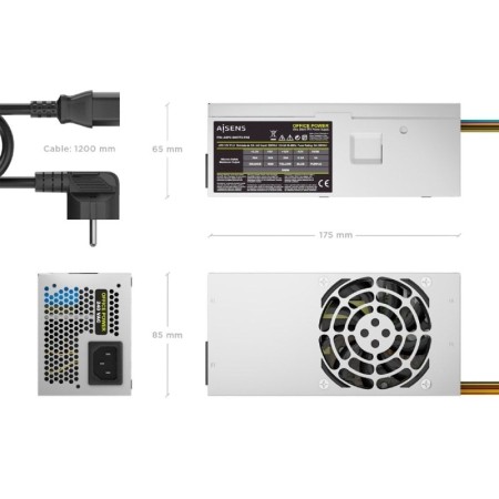 Fuente de Alimentación TFX Aisens ASPC-500TFX-PSE/ 500W/ Ventilador 8cm
