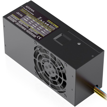 Fuente de Alimentación TFX Aisens ASPC-500TFX-SEOBK/ 500W/ Ventilador 8cm