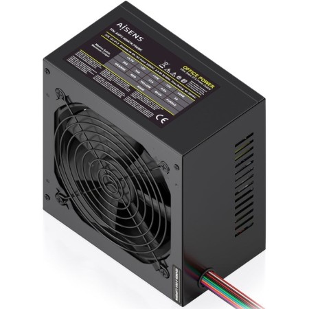 Fuente de Alimentación Aisens ASPC-500ATX-PSEBK/ 500W/ Ventilador 12cm