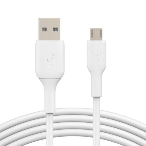 Cable micro usb tipo b a usb tipo a belkin 1m -  macho - macho -  blanco
