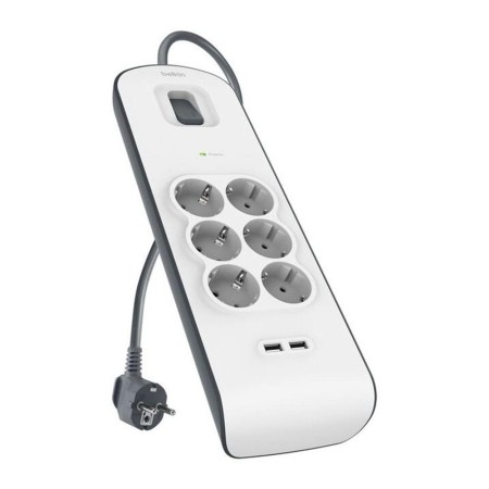 Regleta alimentacion belkin bsv604vf2m - v2 proteccin contra sobret 6 tomas  2 usb -  a 2.4 boton