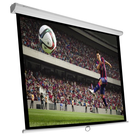 Pantalla manual videoproyector pared y techo phoenix 80´´ 1.4m x 1.4m ratio 1:1 - 16:9 - 4:3 posicion ajustable - carcasa blanca