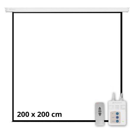 Pantalla electrica videoproyector pared y techo phoenix 112´´ ratio 1:1 - 4:3 - 16:9 2m x 2 m posicion ajustable - carcasa blanc