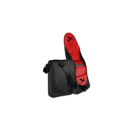 Bandolera o mochila poliester hasta 14 pulgadas negra