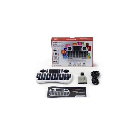 Mini teclado inalambrico wireless 2.4ghz phoenix touchpad multimedia smart tv - tvbox - android tv - color blanco y negro
