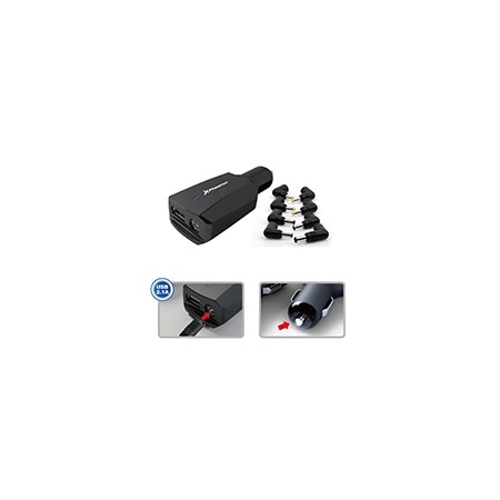 Cargador adaptador universal 90w phoenix phlaptopcarcharger para coche - vehiculo - mechero para portatil - netbooks - puerto us