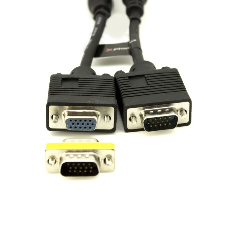 Cable svga d - sub15 de 3 m - m - h con adaptador m - m