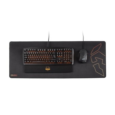 Alfombrilla krom knout xl extended gaming para mouse raton y teclado 850 x 300 x 4 mm.