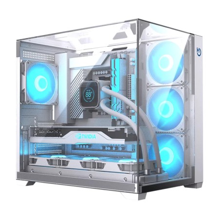 Caja Gaming Semitorre Hiditec SKY/ Blanca