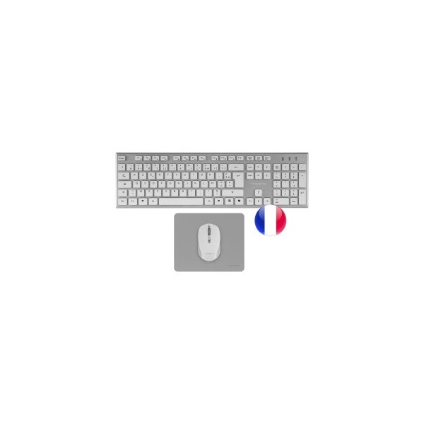Teclado  raton tacens zenithwfr inalambrico frances  alfombrilla