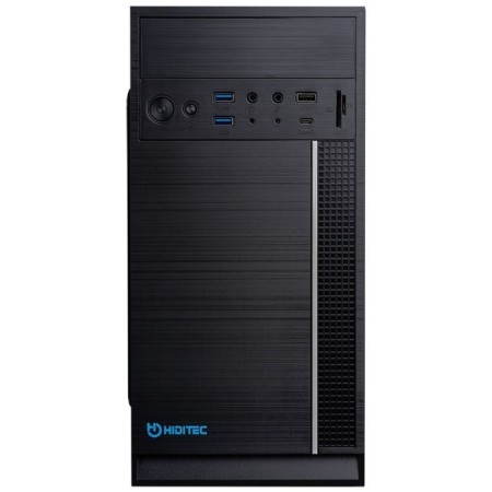Caja ordenador hiditec q5 pro matx negra fuente 500w