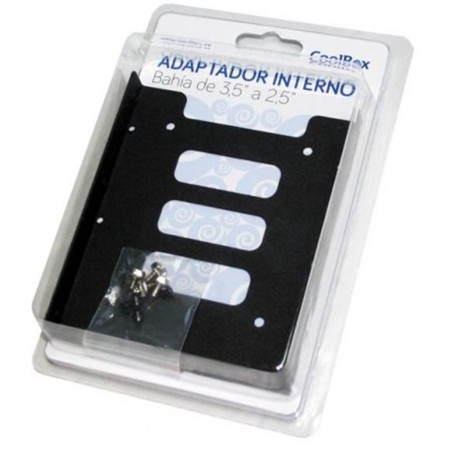 Adaptador bahia coolbox 3.5 a 2.5 hdd ssd interno metalico