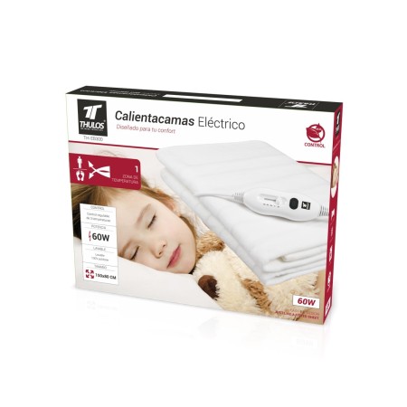 Calientacamas thulos 150x80 cm lavable 60w