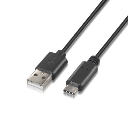 Aisens Cable USB 2.0 3A USB-C/M-A/M negro 1.0m