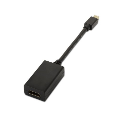 Conversor Aisens A125-0137/ Mini DisplayPort Macho - HDMI Hembra/ 15cm/ Negro