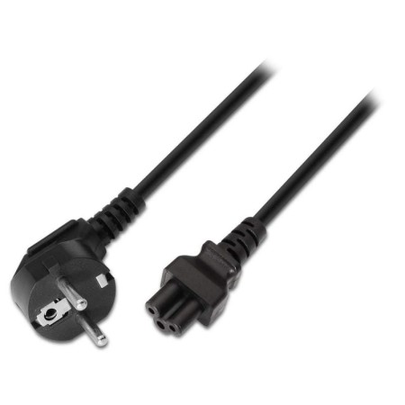Aisens Alimentación Trébol CEE7/M-C5/H negro 1.5m