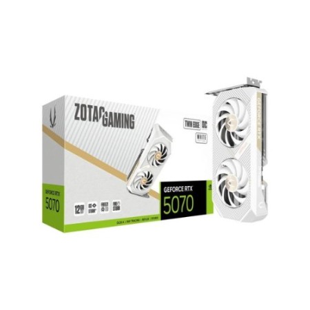 Tarjeta grafica zotac rtx 5070 twin edge oc 12gb gddr7 white -  3x dp -  1x hdmi pci express 5.0