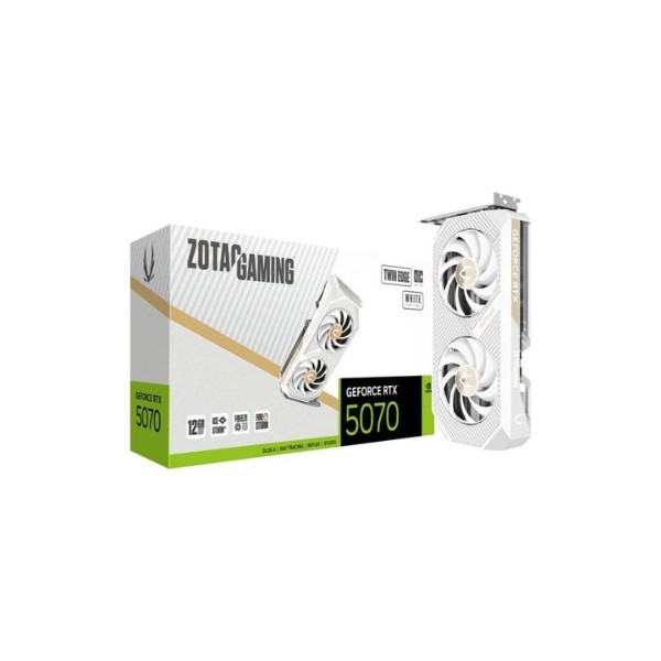 Tarjeta grafica zotac rtx 5070 twin edge oc 12gb gddr7 white -  3x dp -  1x hdmi pci express 5.0
