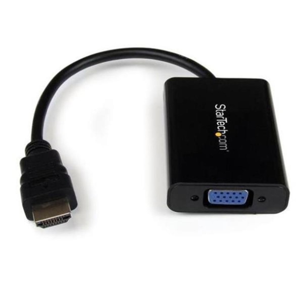 Adaptador hdmi a vga -  jack 3.5mm -  micro usb tipo b startech 25cm -  macho - hembra -  negro